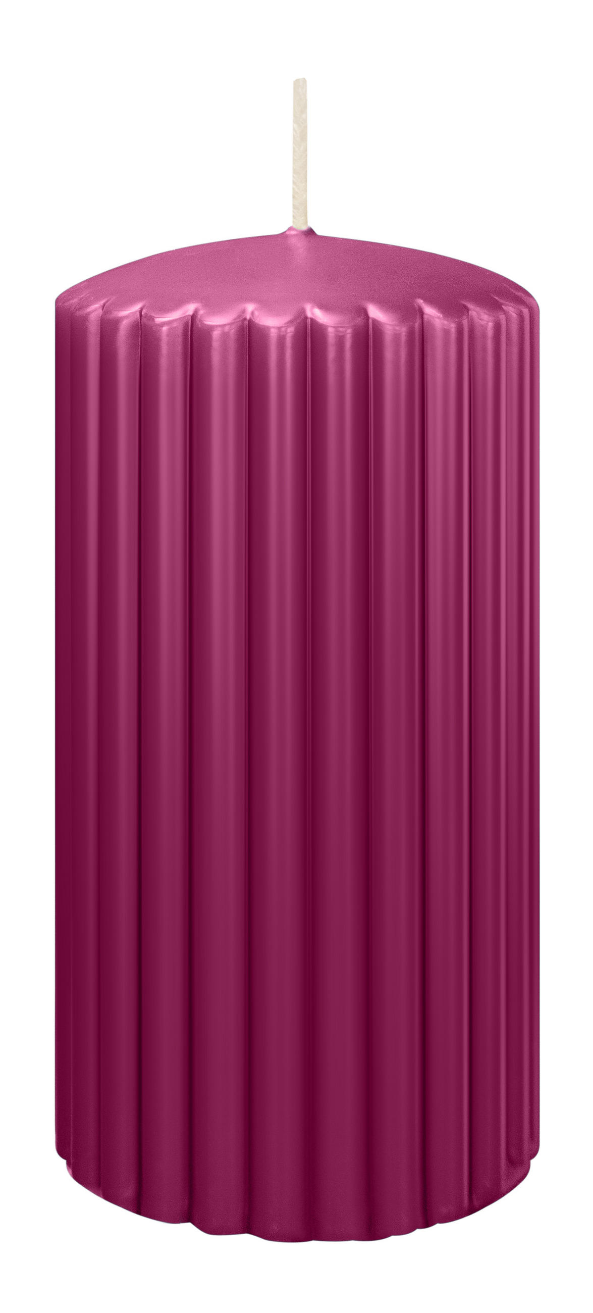 RILLEN KERZEN Cardinal 150 x Ø 80 mm, 4 Stück - Lila, Paraffin (8/15/15cm) - Wiedemann Kerzen