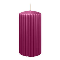 RILLEN KERZEN Cardinal 150 x Ø 80 mm, 4 Stück - Lila, Paraffin (8/15/15cm) - Wiedemann Kerzen