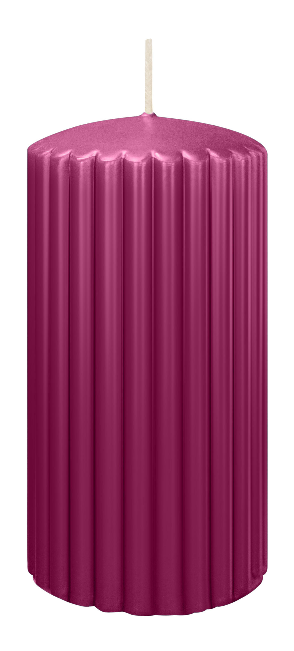 RILLEN KERZEN Cardinal 150 x Ø 80 mm, 4 Stück - Lila, Paraffin (8/15/15cm) - Wiedemann Kerzen