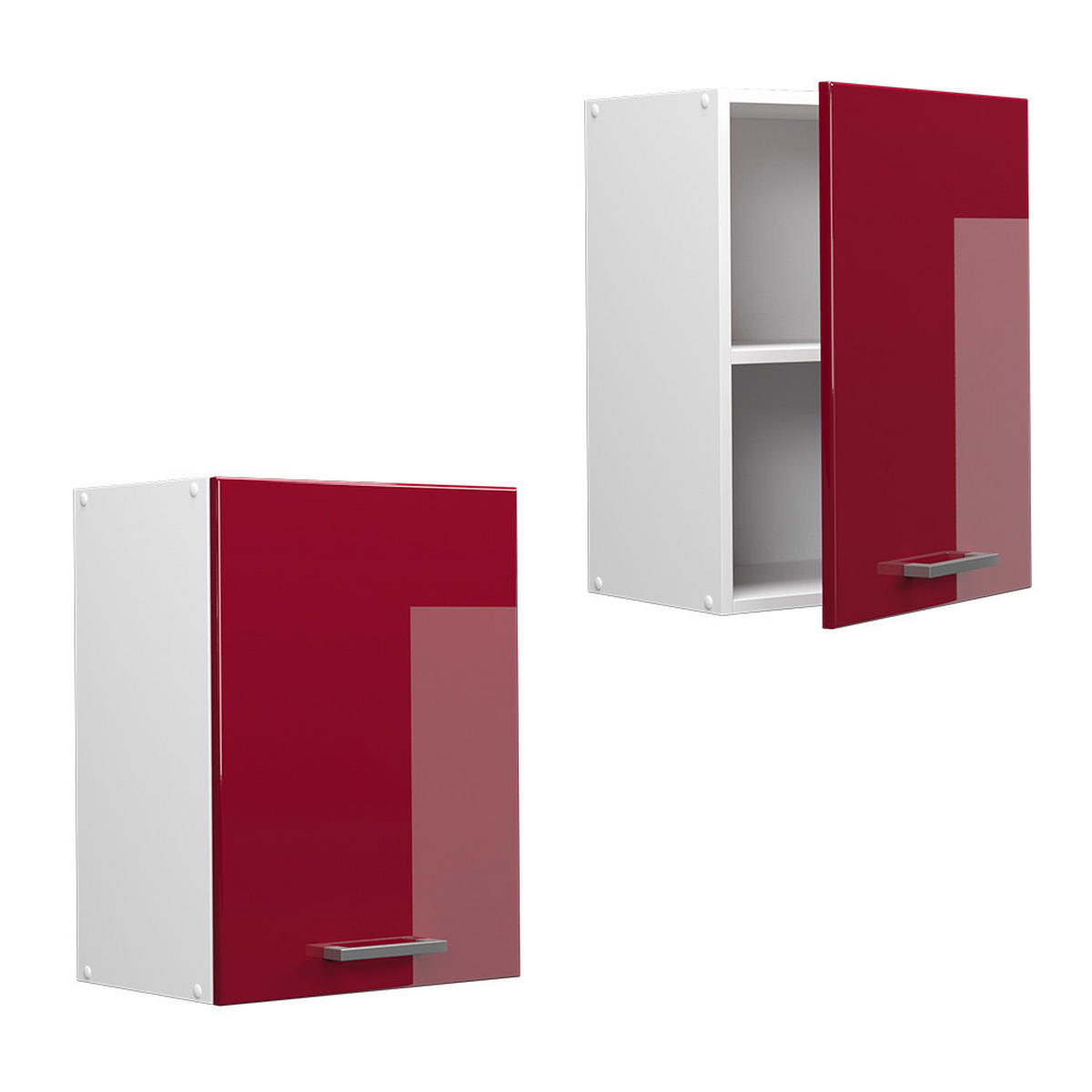 HÄNGESCHRANK R-Line Rot Hochglanz 45 cm - Bordeaux/Rot, Holzwerkstoff (45/60/31cm) - Vicco