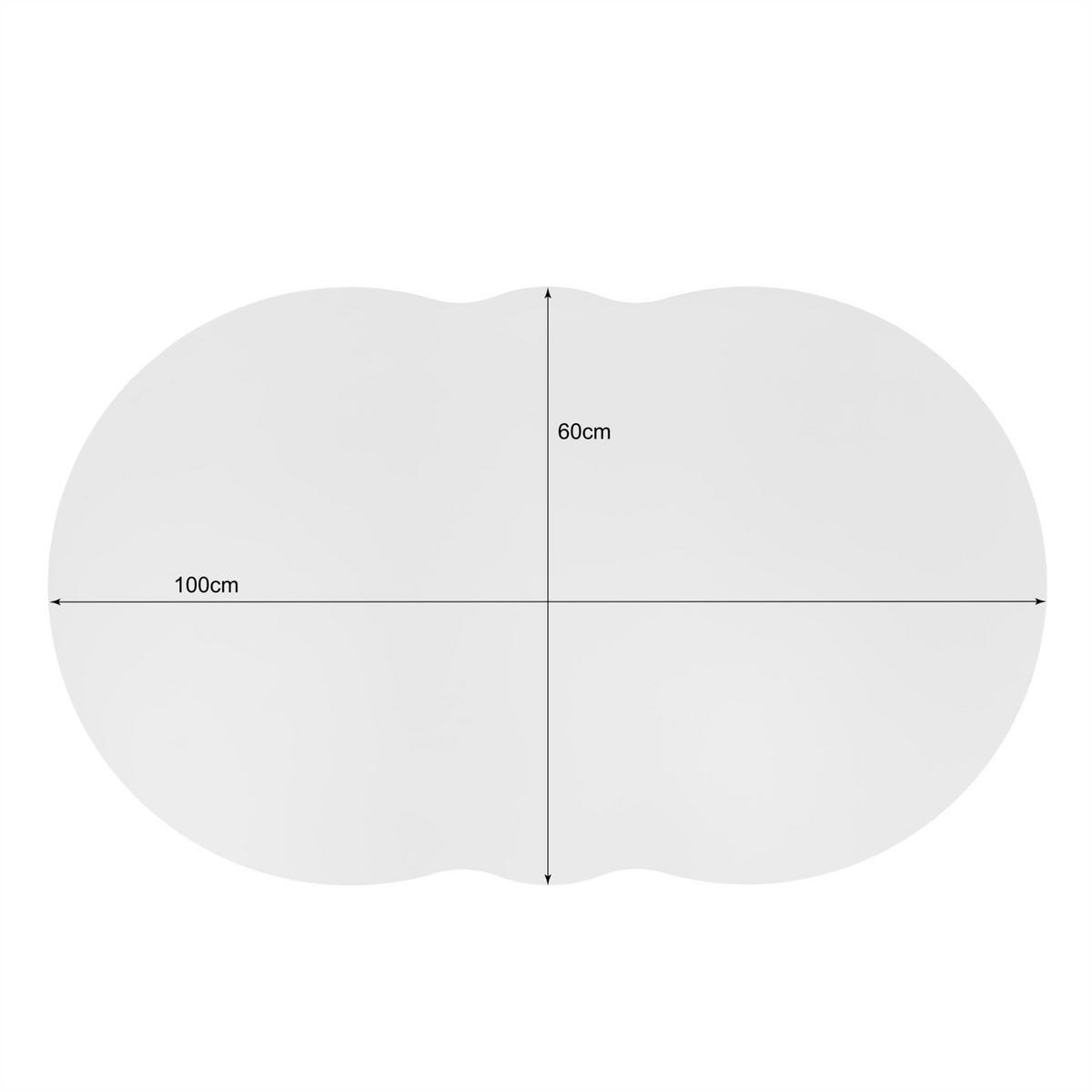 COUCHTISCH Weiß in Wolkenform mit Schubladen und Staufächern - Weiß, Metall (100/60/40cm)