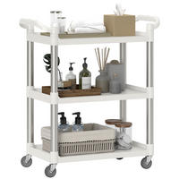 KÜCHENWAGEN, 3-stöckiger Alu-Wagen 88 x 44 x 93 cm 105 kg, Weiß - Multicolor, Metall (88/93/44cm) - FORIOUS