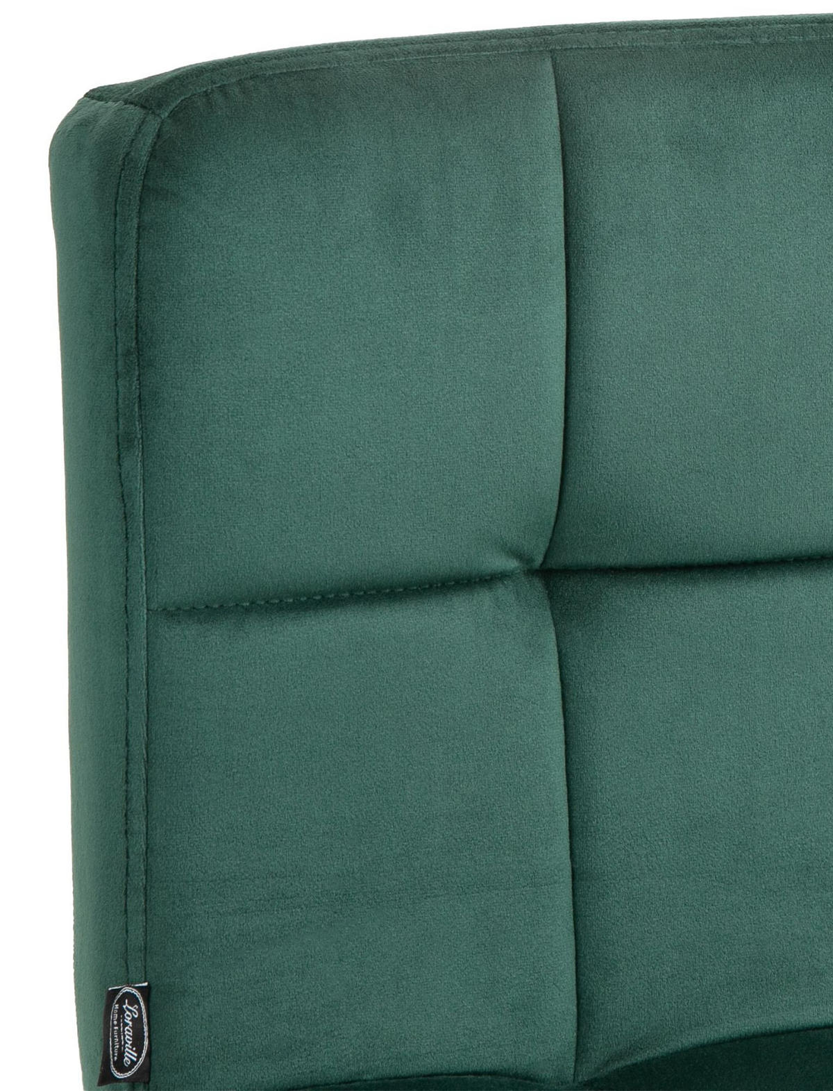 BARHOCKER Samt grün - Weiß/Grün, Textil/Metall (46/94/47cm) - CLP