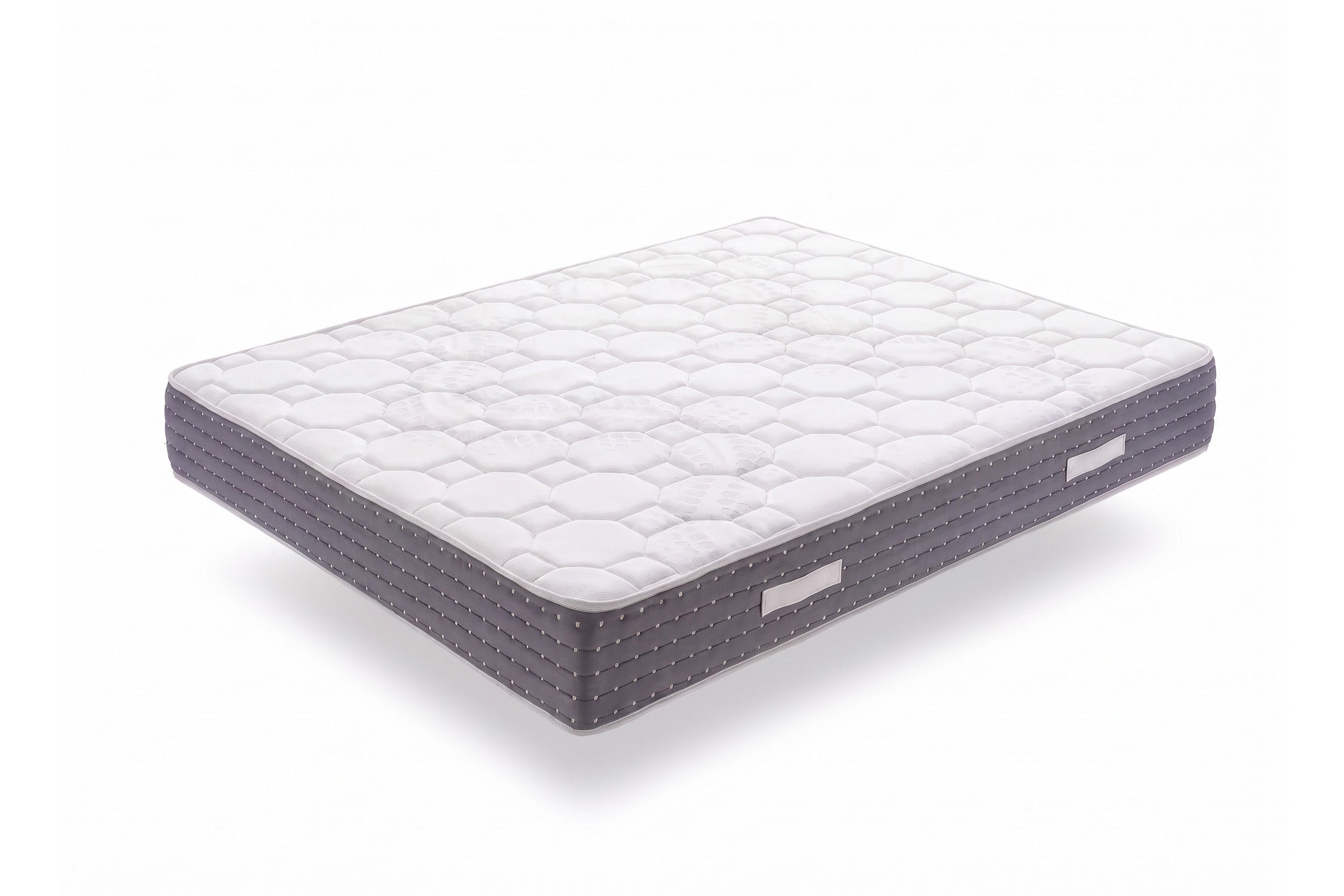 MATRATZE Grand Spring Hotel - 200X200 cm- Härtegrad H3/H4 - Grau, Textil (200/200cm) - Moonia