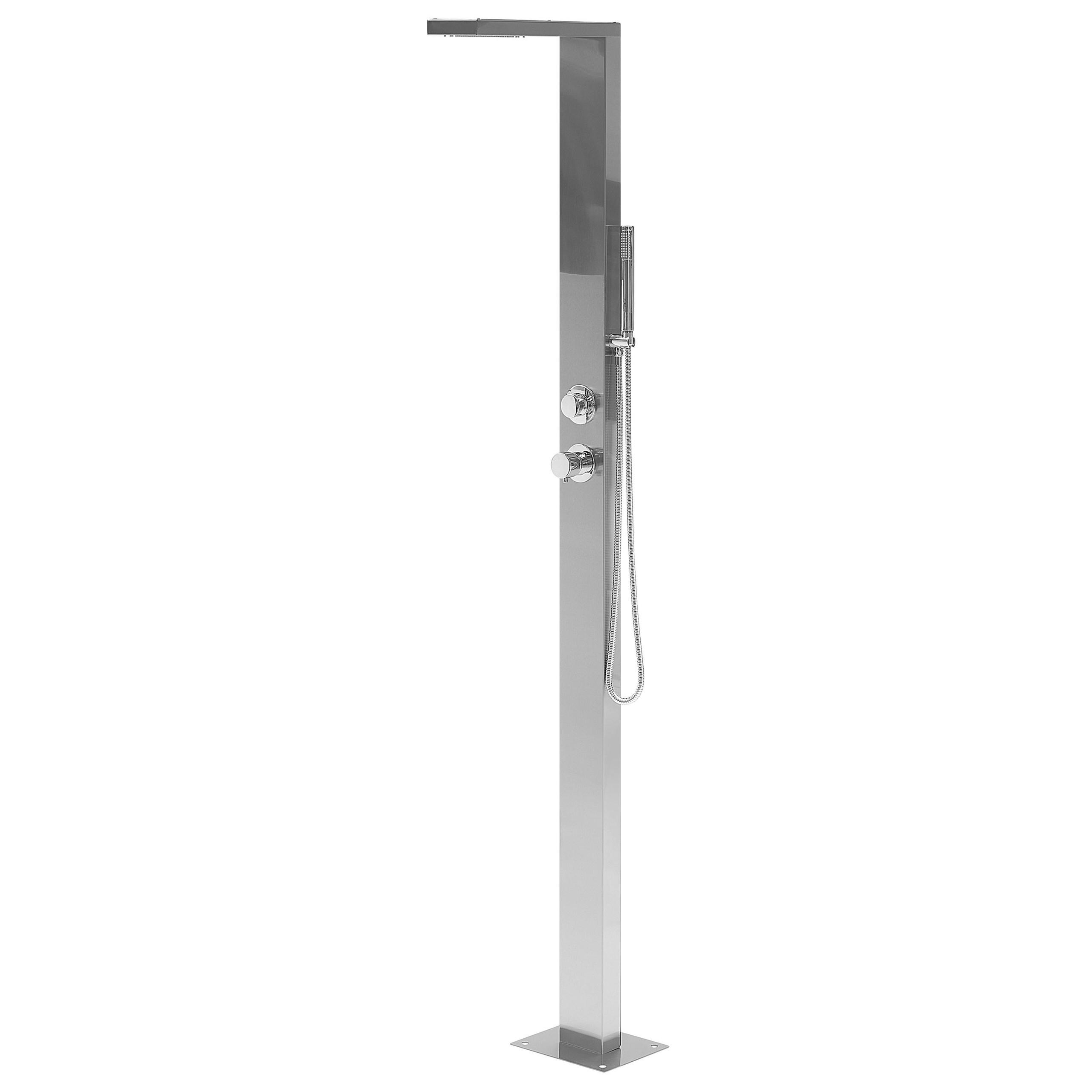 GARTENDUSCHE Silber Lotzorai - Silberfarben, Metall (26/210/50cm) - Beliani