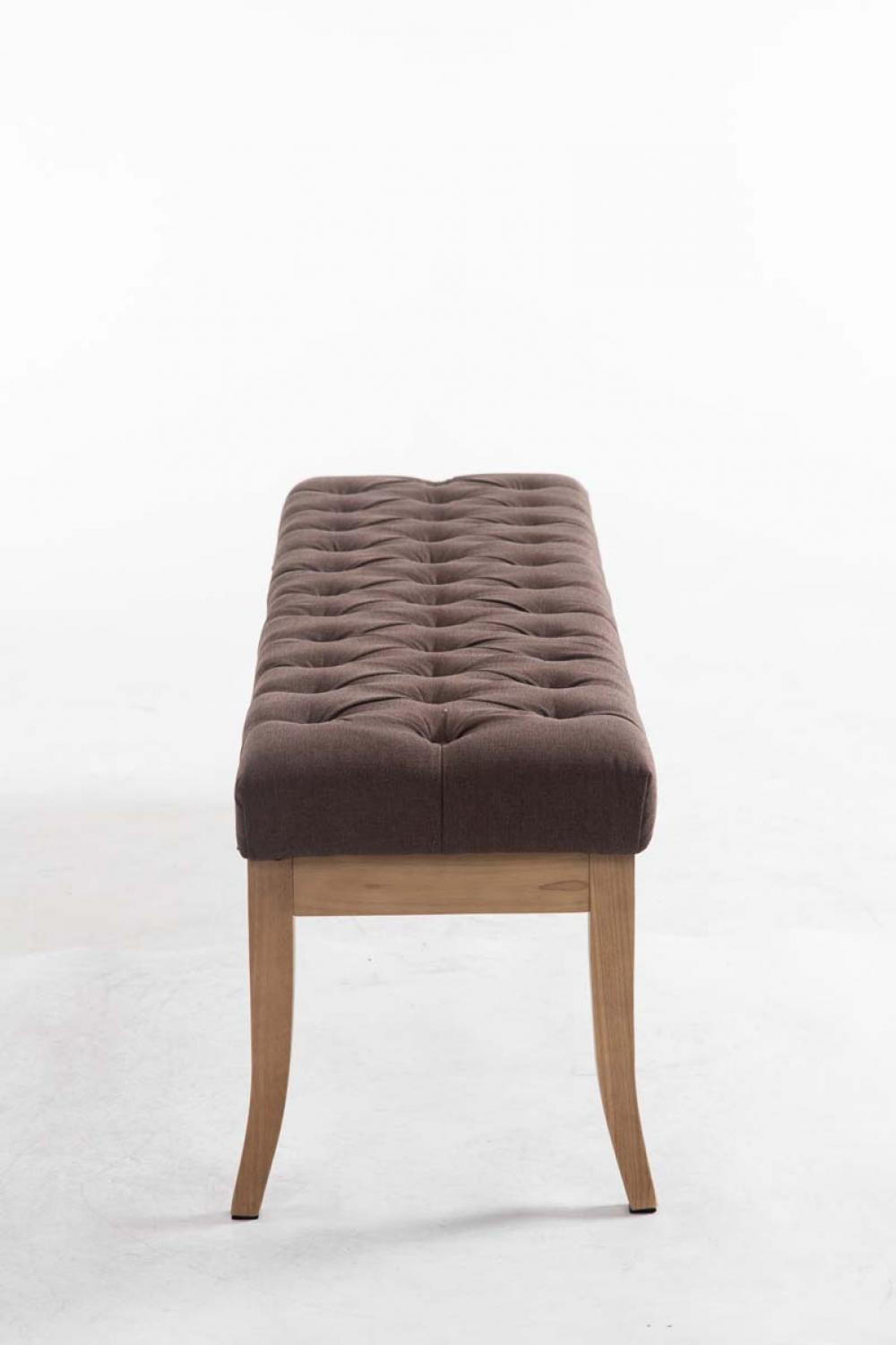 SITZBANK 150/38 cm Stoff braun - Naturfarben/Braun, Holz/Textil (150/46/38cm) - CLP