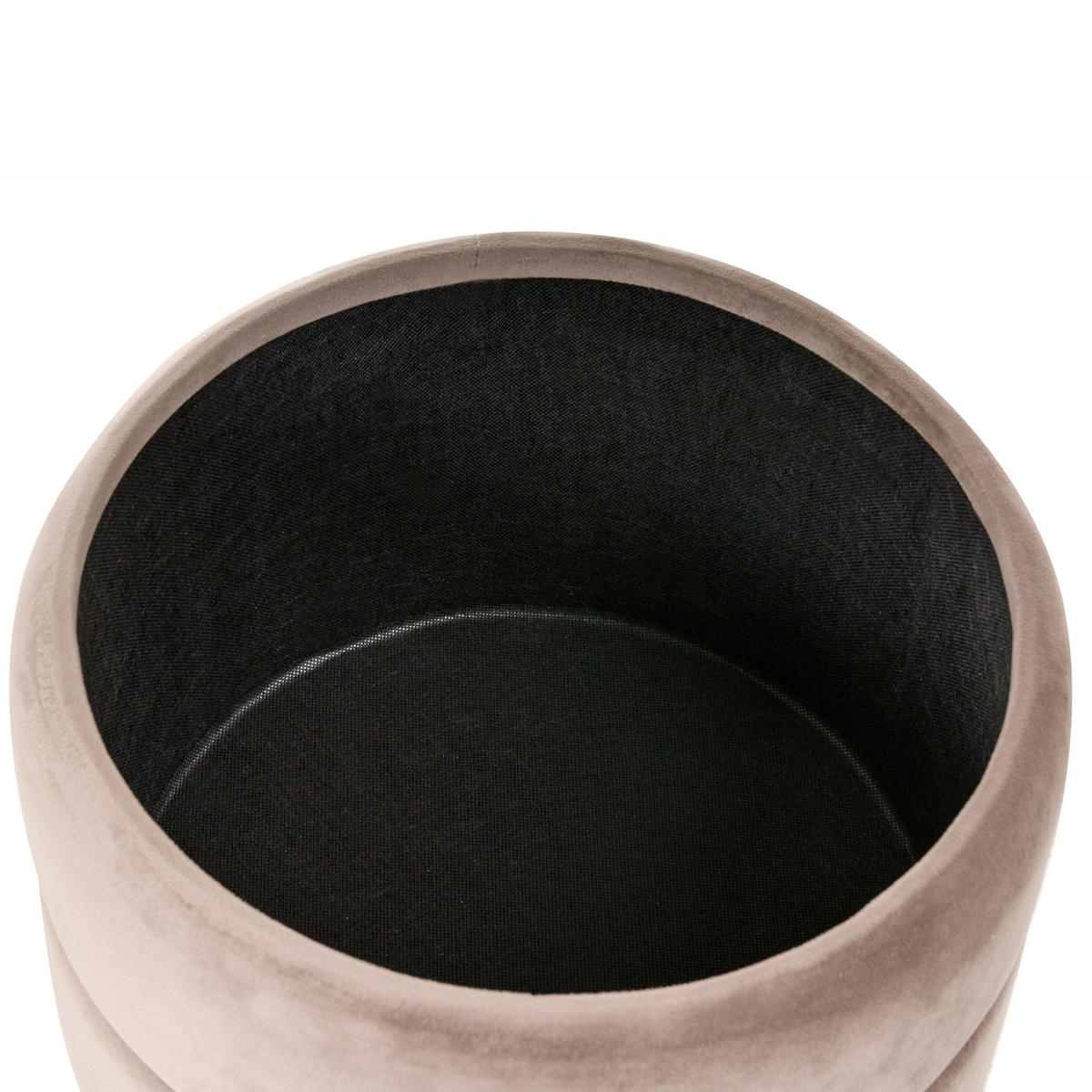 POUF Taupe Elgin - Taupe/Goldfarben, Textil (37/42/37cm) - Beliani