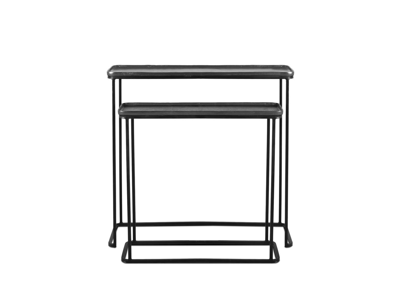 BEISTELLTISCH Roan Metall 84 cm / 26 cm Schwarz - Schwarz, Metall (26/84/78cm) - Villa Möbel