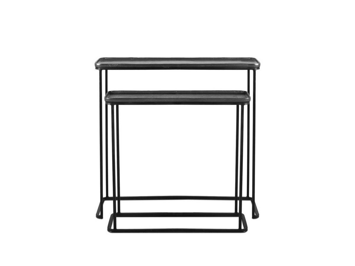 BEISTELLTISCH Roan Metall 84 cm / 26 cm Schwarz - Schwarz, Metall (26/84/78cm) - Villa Möbel