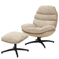 RELAXSESSEL - Beige/Schwarz, Kunststoff/Textil (78/102/90cm) - home24
