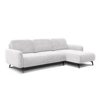 ECKSOFA FEBE 4-Sitzer rechts, creme - Creme/Schwarz, Holz/Textil (264/157cm) - Courtois Laville