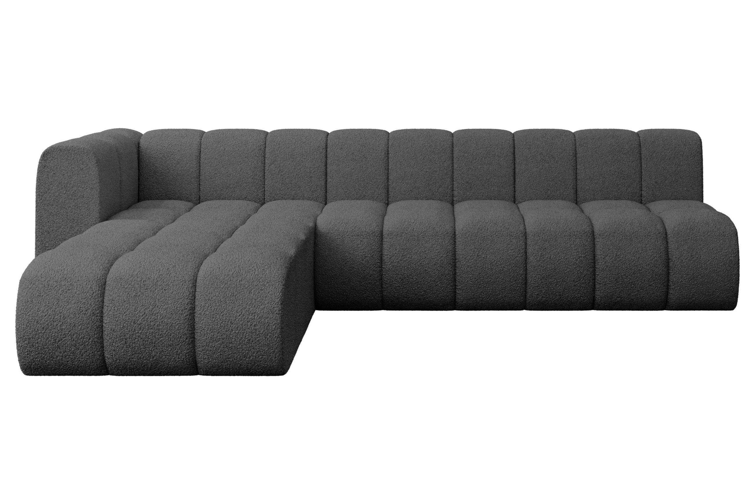 ECKSOFA modulares Sofa Darnel-L2 - 296x177x70 cm Grau - Grau, Holzwerkstoff/Textil (296/177cm) - ALTDECOR