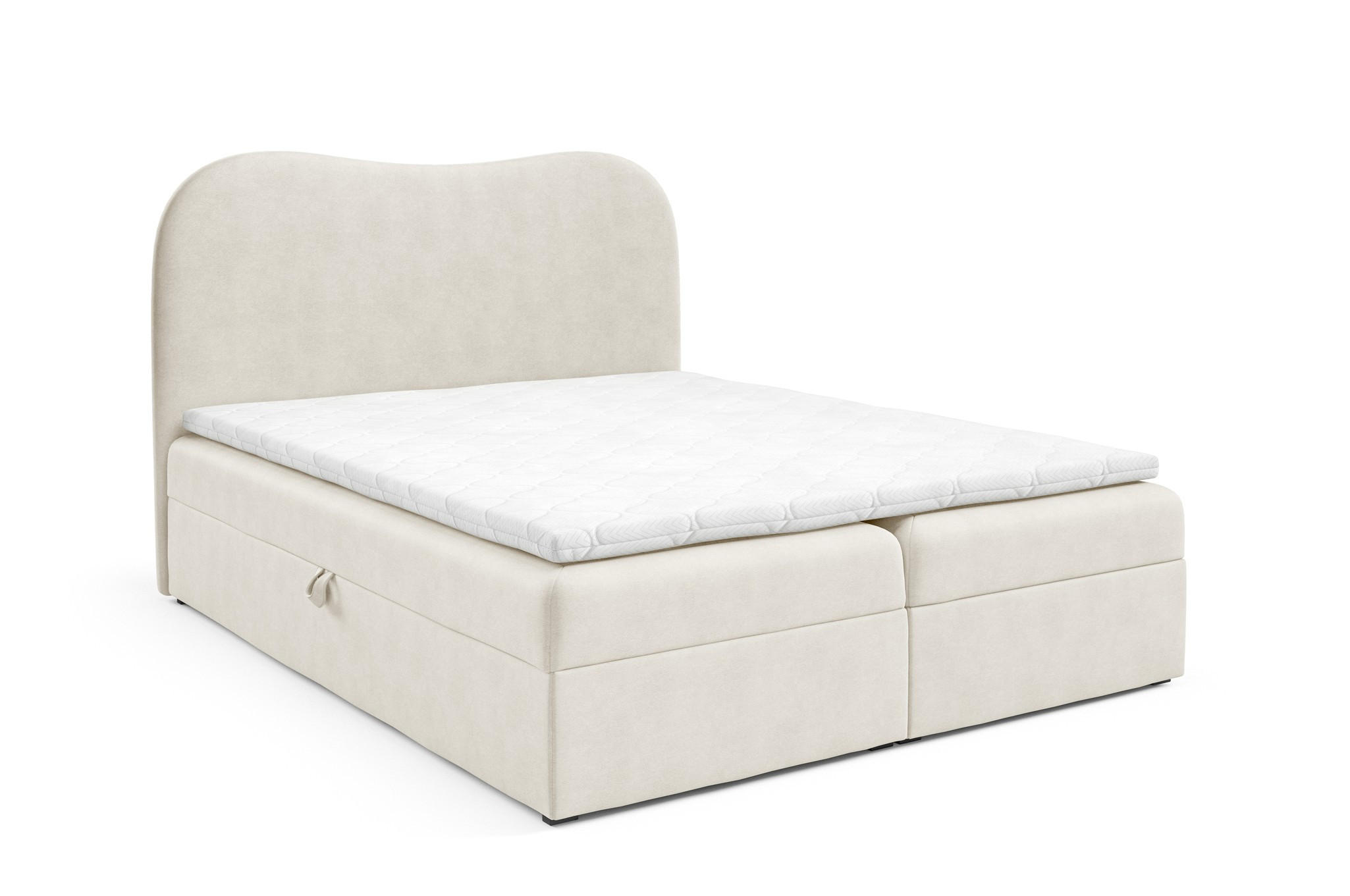 BOXBETT Darlin Premium - Creme, Holzwerkstoff/Textil (180/200cm) - Fun Möbel