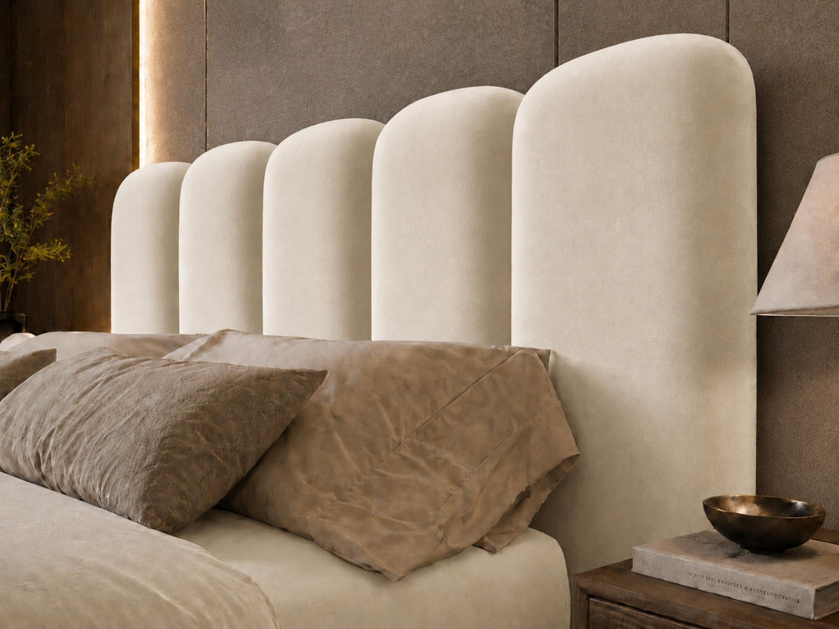 POLSTERBETT TEDDY 120x200 cm in Beige, gepolstertes Kopfteil, Lattenrost, Bettkasten, Velvet-Stoff - Beige, Holz/Textil (120/200cm) - EMLAR Home