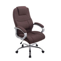 BÜROSTUHL SYDNEY Stoff 113x66x70 Braun Stoff Metall - Braun, Textil/Metall (66/113/70cm) - DELUKE