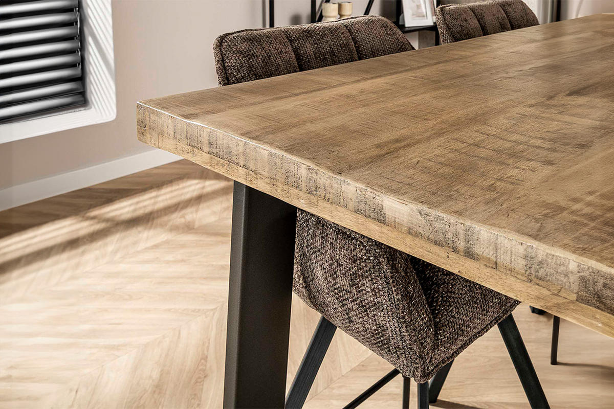 BARTISCH FINA Holz Mango - Schwarz/Braun, Holz/Metall (70/92/135cm) - KAWOLA
