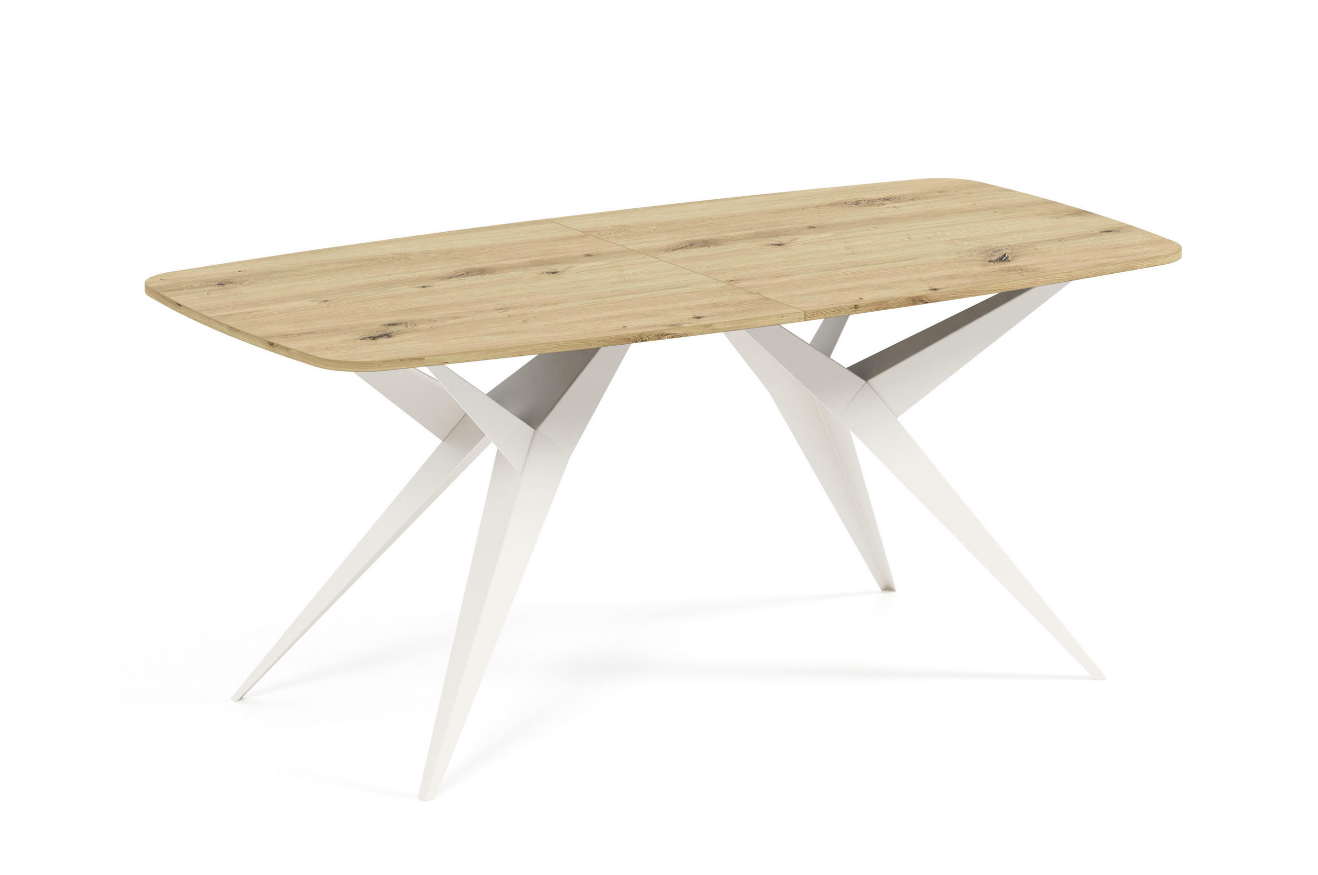 ESSTISCH AXIS - Kaschmir/Beige, Holzwerkstoff/Metall (90/180/76cm) - Meblini