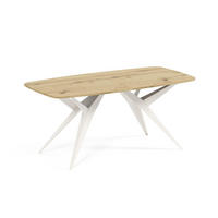 ESSTISCH AXIS - Kaschmir/Beige, Holzwerkstoff/Metall (90/180/76cm) - Meblini