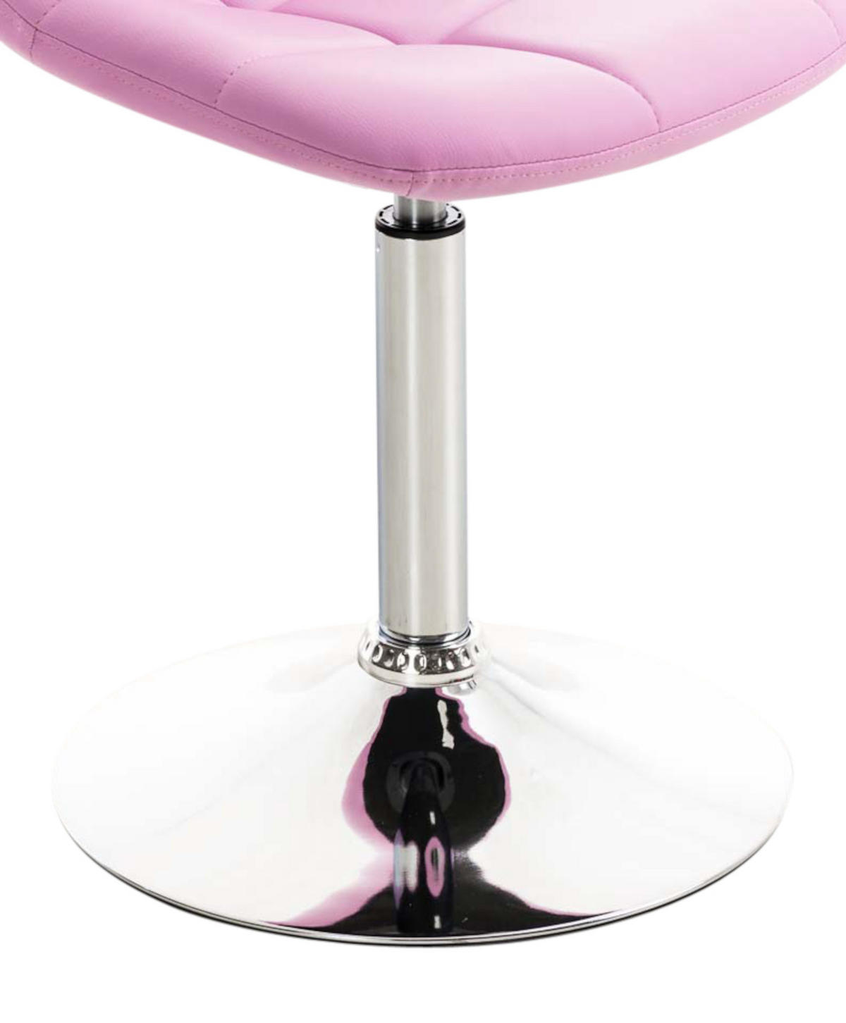 STUHL 2er Set Lederlook pink - Chromfarben/Pink, Textil/Metall (48/84/52cm) - CLP