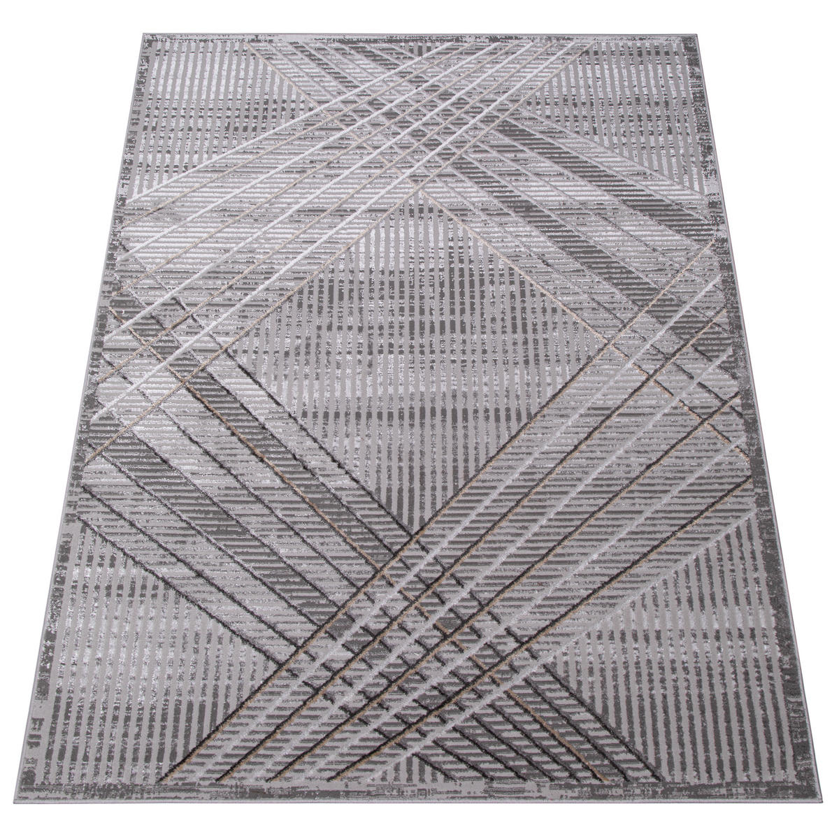 TEPPICH CRYSTAL Dunkelgrau 200/300 cm - Dunkelgrau, Textil (200/300cm) - Tapiso