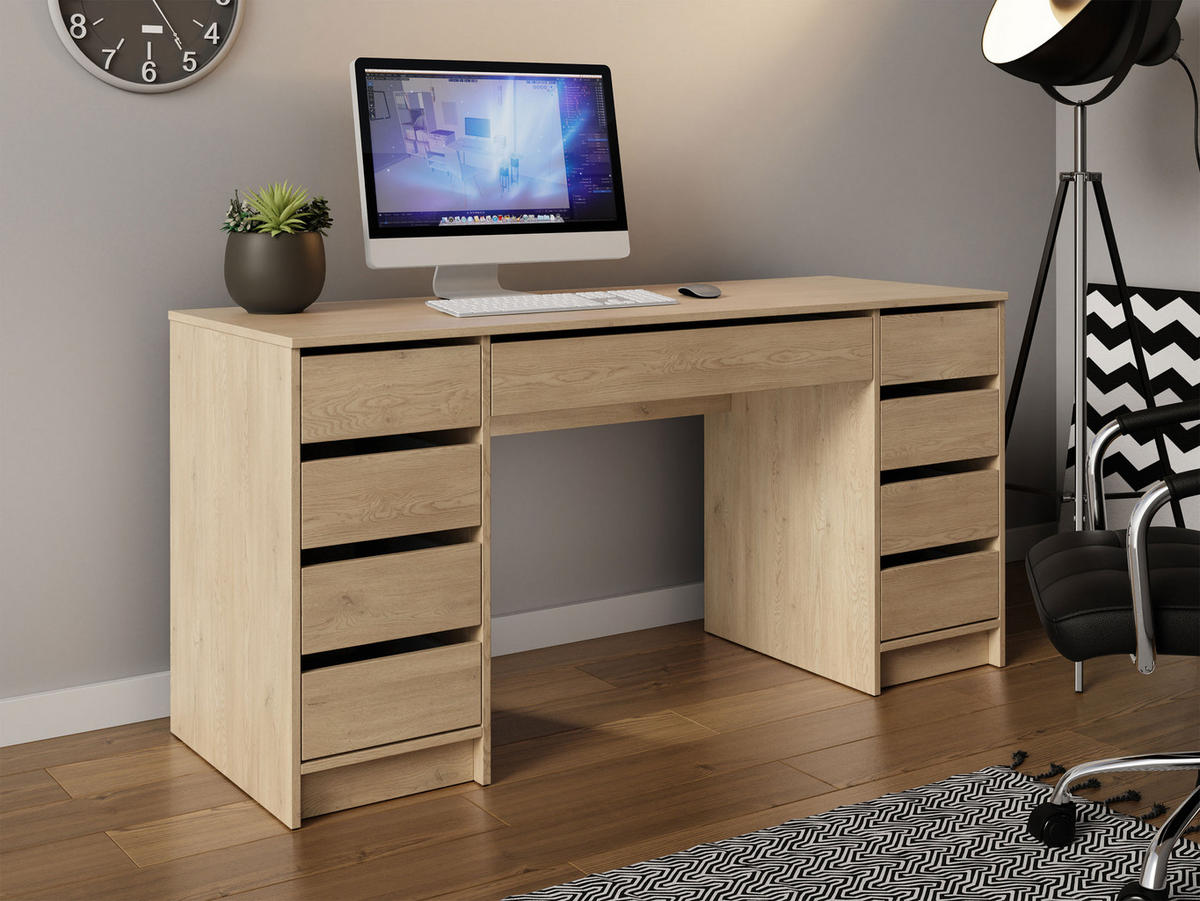 SCHREIBTISCH Ada Bis - Naturfarben, Holzwerkstoff (55/154/76cm) - MIRJAN24