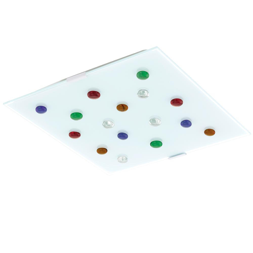 LED DECKENLEUCHTE SANTIAGO 1 Weiß satiniert - Weiß, Glas (29/29/7.5cm)