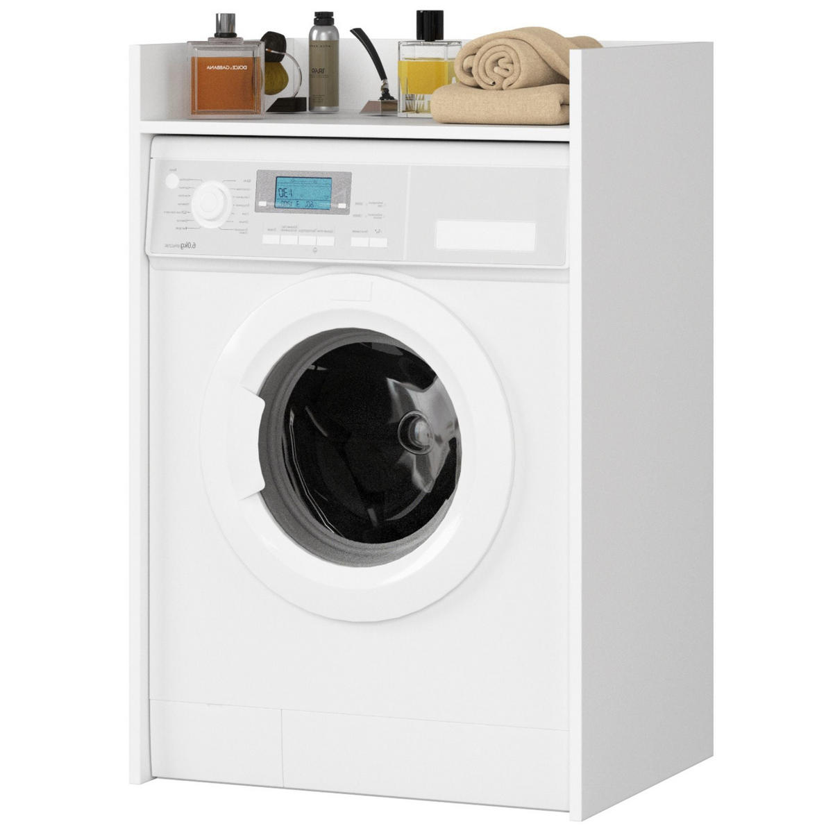 WASCHMASCHINENSCHRANK FIN, 50x64x98 cm, Weiß - Weiß, Holz (64/98/50cm) - Milordbikes