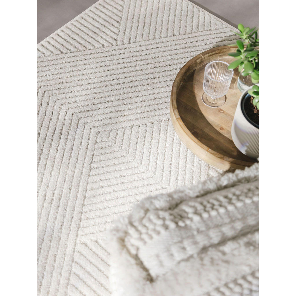Thumbnail - benuta Pop Outdoorläufer, Creme, Textil, Abstrakt, Rechteckig, 80x240 cm, Oeko-Tex® Standard 100, wasserabweisend, Teppi...