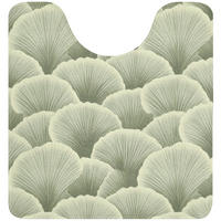 WC PŘEDLOŽKA Vějíř - list - zelený 55x60 cm - pastelově zelená, textil/plast (55/1cm) - OnlyWow