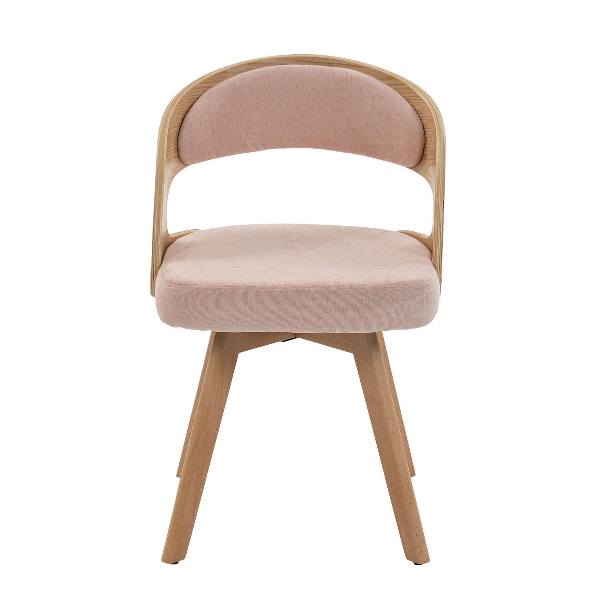 ESSZIMMERSTUHL drehbar ca. 44 x 41 x 75 cm Leinen Pink - Pink, Holz (44/72/41cm) - Meubliv