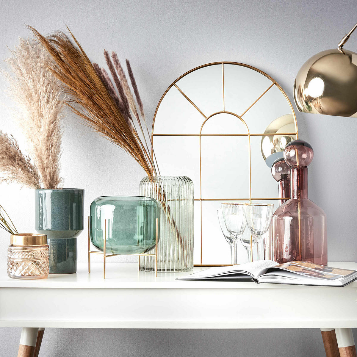 FENSTERSPIEGEL Finestra - Goldfarben, Glas (50/70/2cm) - Butlers