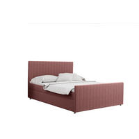 BOXBETT mit Bettkasten Matratze Topper LATINO stoff Velvet 200x200 cm Rosa H3-Bonell - Rosa, Holz/Holzwerkstoff (200/200cm) - Kaiser Möbel