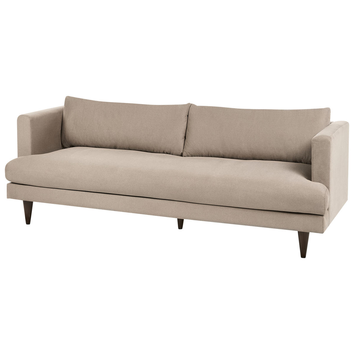 POHOVKA 3-místná Látka Světle hnědá Jarpen - světle hnědá, textil (214/72/93cm) - Beliani