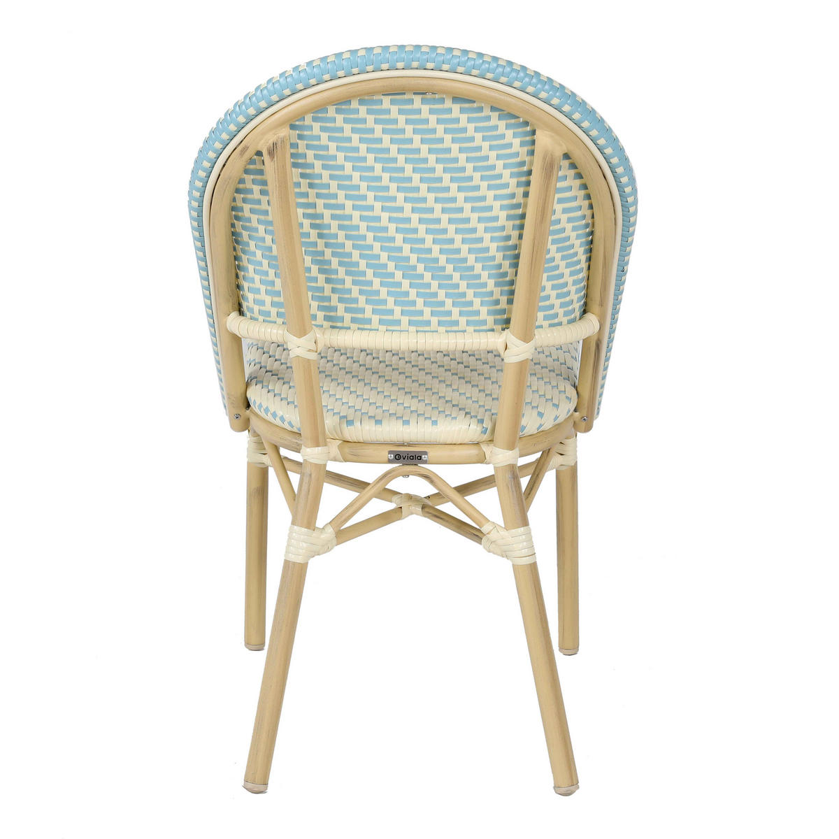 GARTENSTUHL, Blau - Blau, Holz (58/88/49cm) - Oviala
