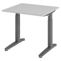SCHREIBTISCH Serie-XB 80/80/74 cm in Grau/Graphitfarben - Graphitfarben/Grau, Holzwerkstoff (80/80/74cm) - bümö