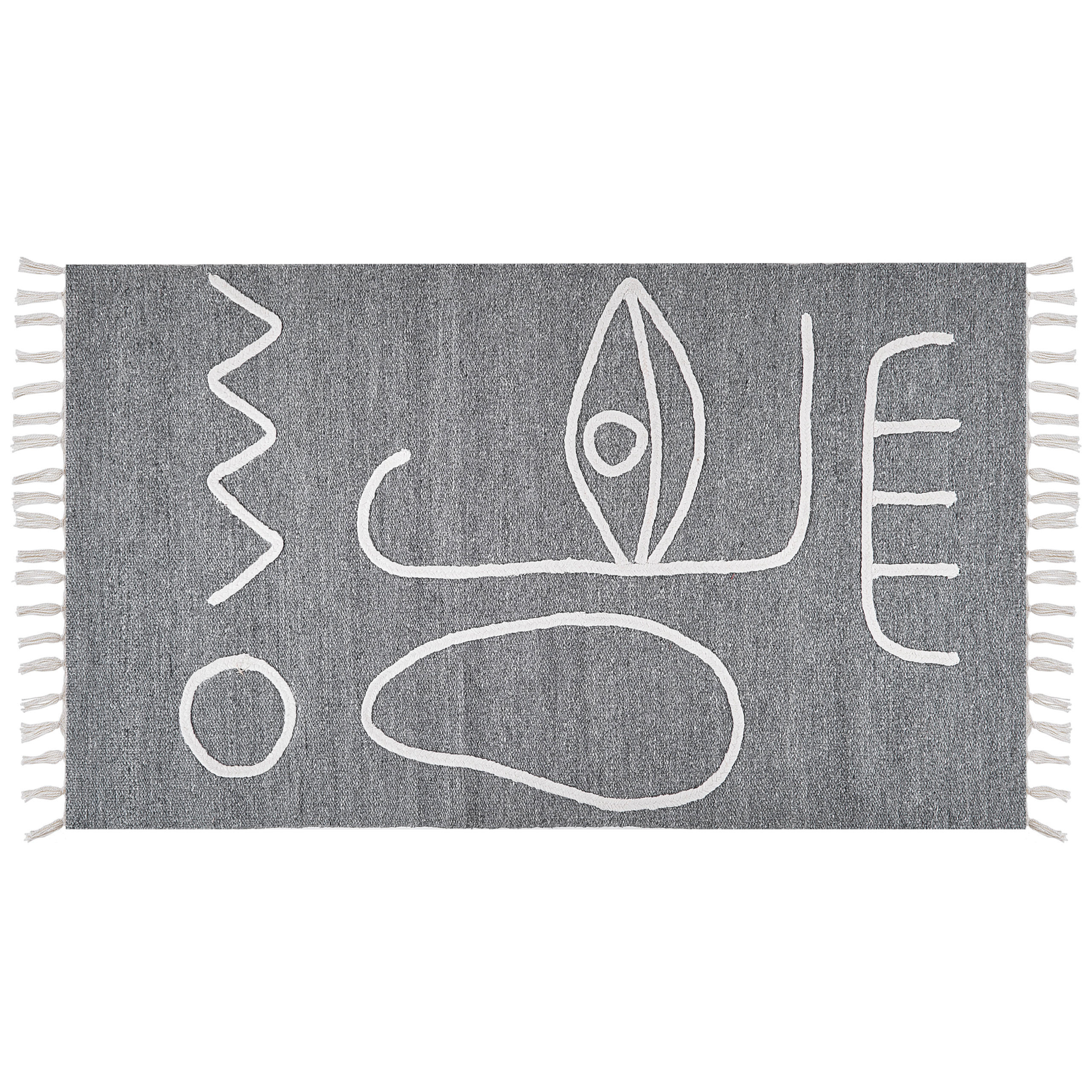 OUTDOOR-TEPPICH Yavu 150/80 cm - Grau, Kunststoff (80/150cm) - Beliani