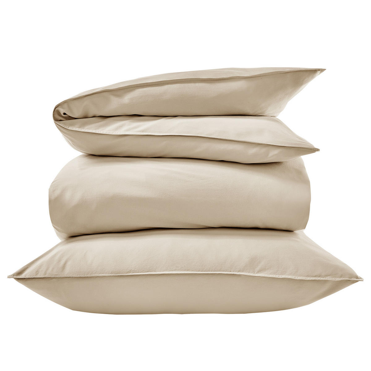 MAKOSATIN BETTWÄSCHE Nightlife Deluxe aus Baumwolle 155 x 220 cm - Beige, Textil (135/200cm) - Butlers