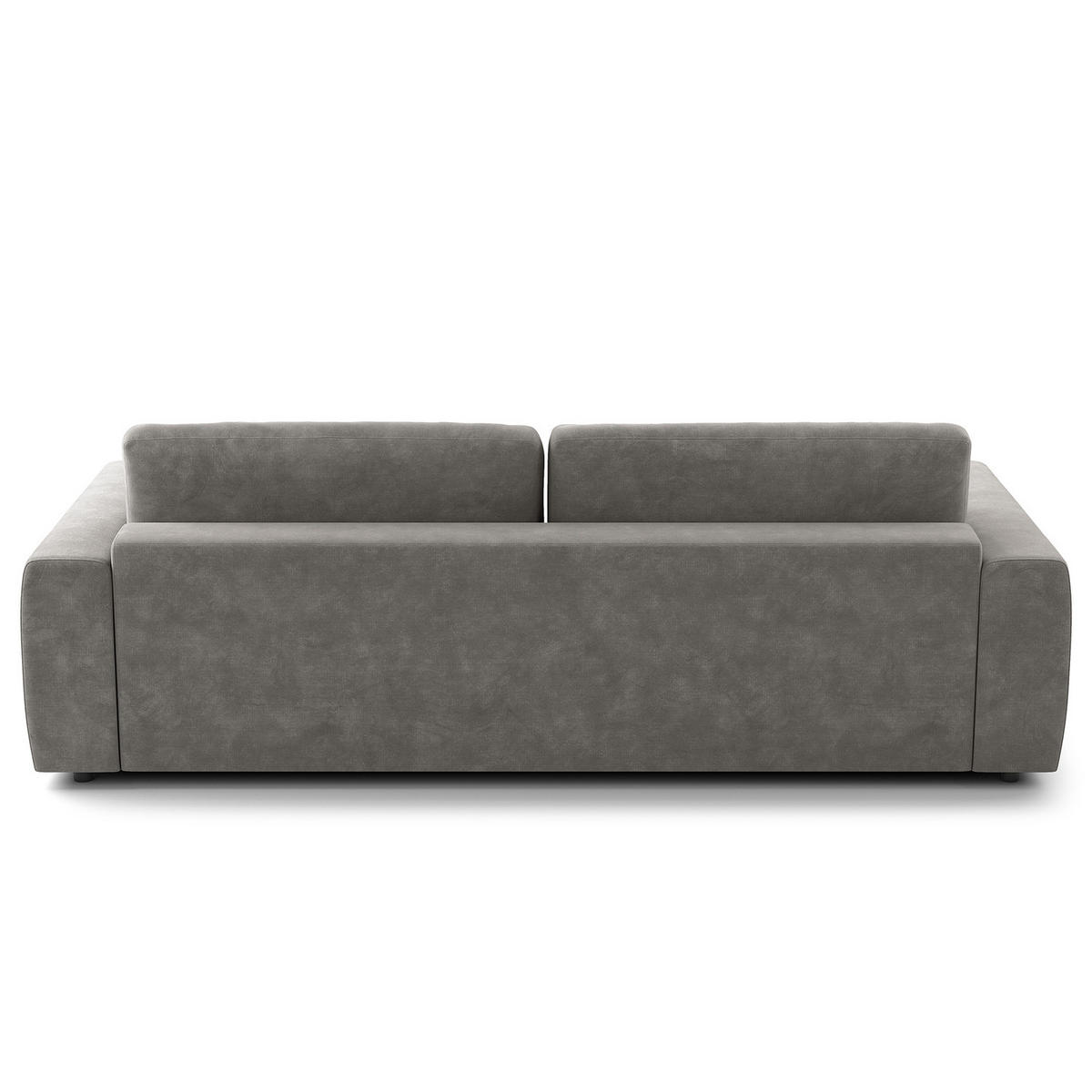 3-SITZER SOFA - Schwarz/Grau, Kunststoff/Textil (252/80/117cm) - home24