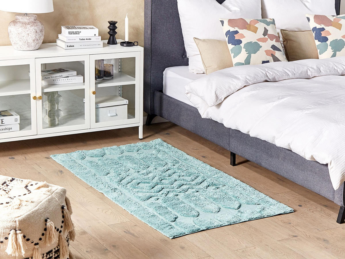 KURZFLOR-TEPPICH Sirnak 150/80 cm - Grün, Textil (80/150cm) - Beliani