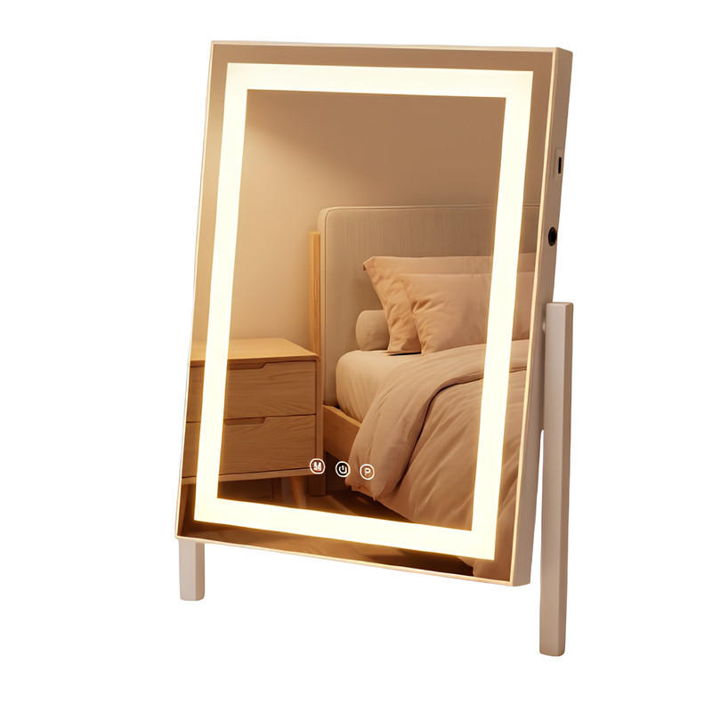 LED kosmetické zrcátko 10/35/46,5 cm - bílá, sklo (10/46.5/35cm) - Nettlife