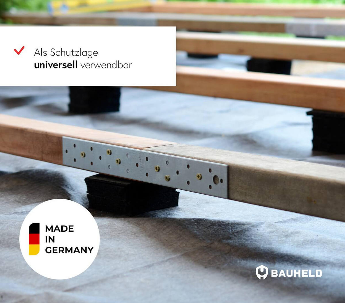 TERRASSENPADS 90 x 60 x 20 mm 20 Stück - Schwarz, Kunststoff (6/2/9cm) - BAUHELD