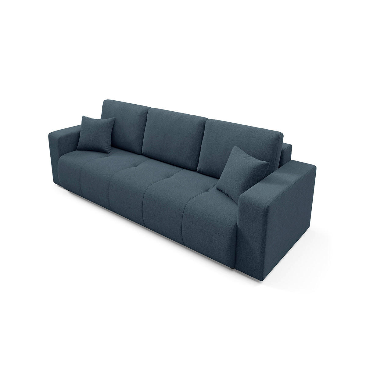 SOFA Giulia 3 Sitzplätze Blau - Blau, Holz (244/82/102cm) - Petits-meubles