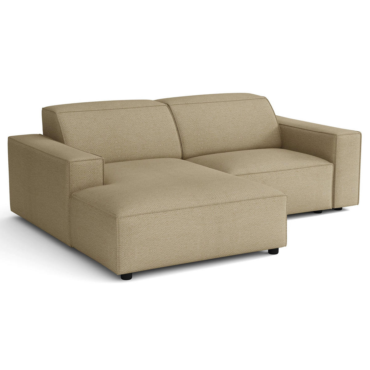 ROHOVÁ POHOVKA Sellmo 210 cm - černá/kapučínová, textil/plast (210/166cm) - Selsey