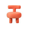 SESSEL Abrazo 58/58/67 cm - Orange, Textil (58/67/58cm) - Leitmotiv