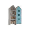 REGALSCHRANK Set Kania 115x37x171 MDF Weiß /Blau - Blau/Weiß, Holzwerkstoff (115/171/37cm) - 58aufmkessel