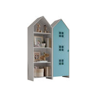 REGALSCHRANK Set Kania 115x37x171 MDF Weiß /Blau - Blau/Weiß, Holzwerkstoff (115/171/37cm) - 58aufmkessel