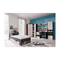 SCHLAFZIMMER Set 7-tlg. – PLANET System – Sonoma / Schwarz - Sonoma Eiche, Holzwerkstoff (90/190/90cm) - hi-markt