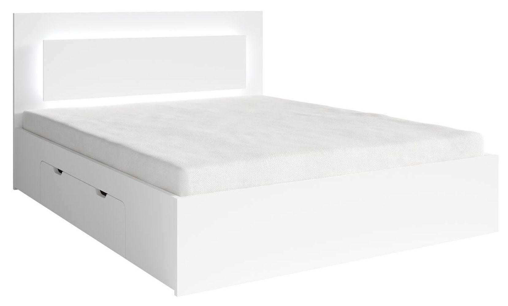 DOPPELBETT Fino weiß 165,6 / 204,4 / 100cm - Weiß, Holz/Holzwerkstoff (160/200cm) - Feldmann-Wohnen