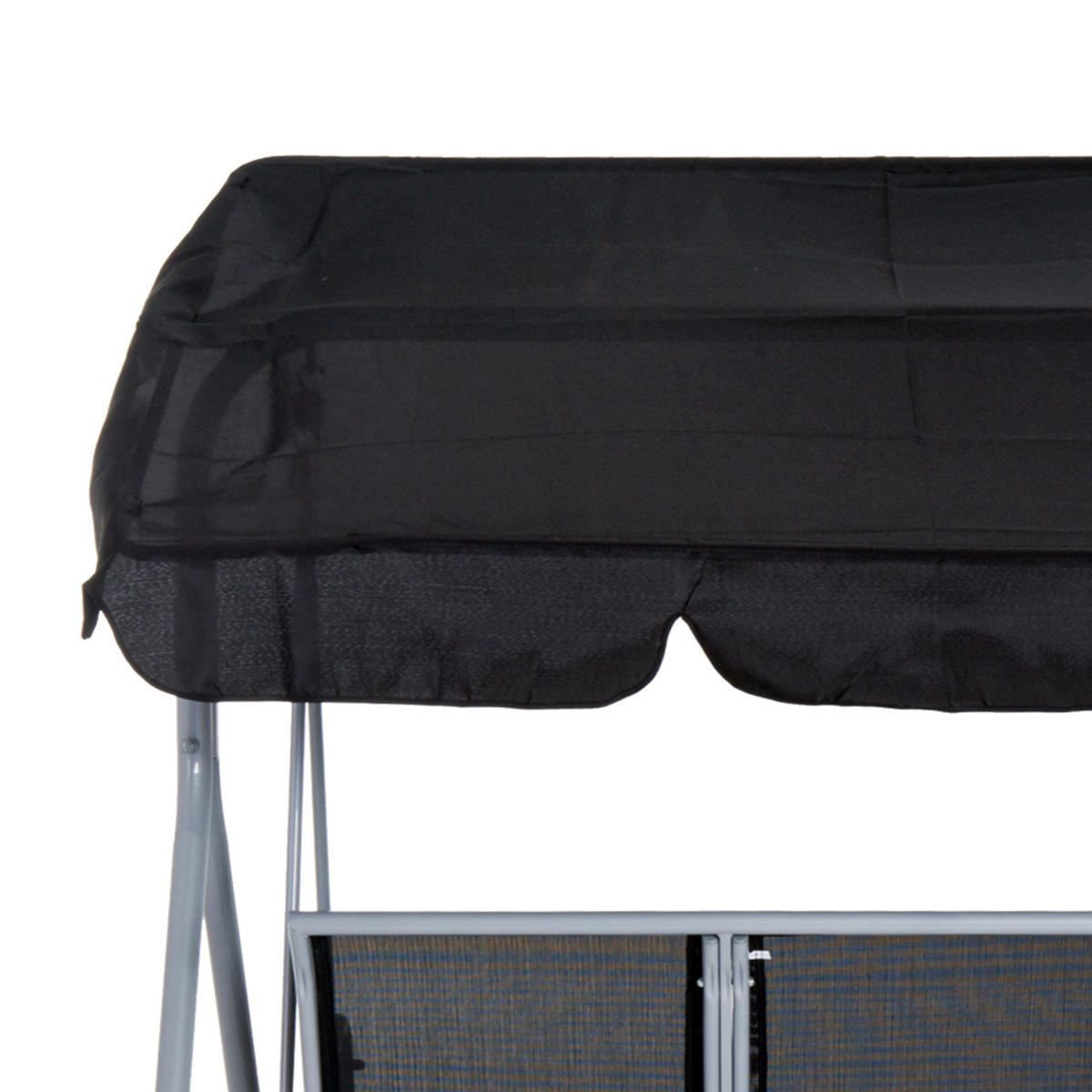 HOLLYWOODSCHAUKEL 171/108/154 cm aus Metall mit verstellbarem Verdeck Grau - Grau, Metall (108/154/171cm) - Modenvie