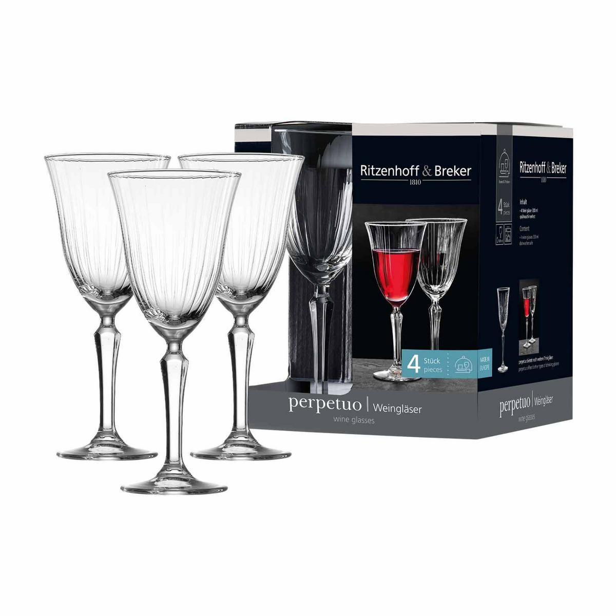 WEINGLÄSER Perpetuo transparent 330 ml 4er Set - Transparent, Glas (330L) - Ritzenhoff Breker